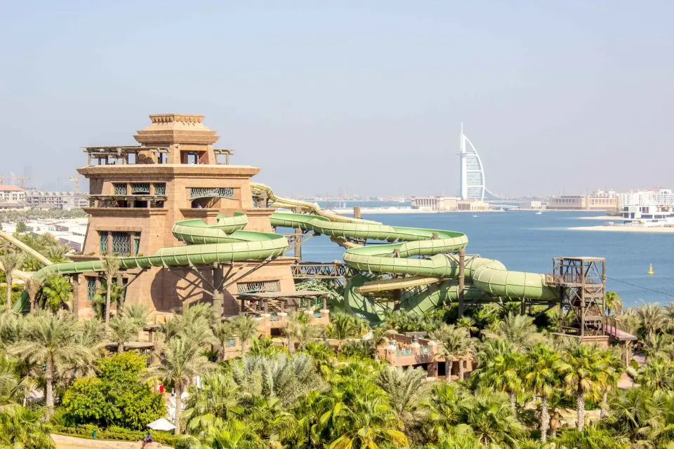 The Aquaventure park in Dubai