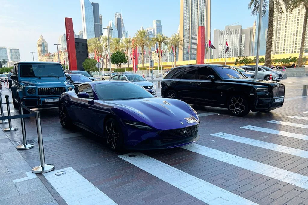 Car spotting at the Dubai Mall