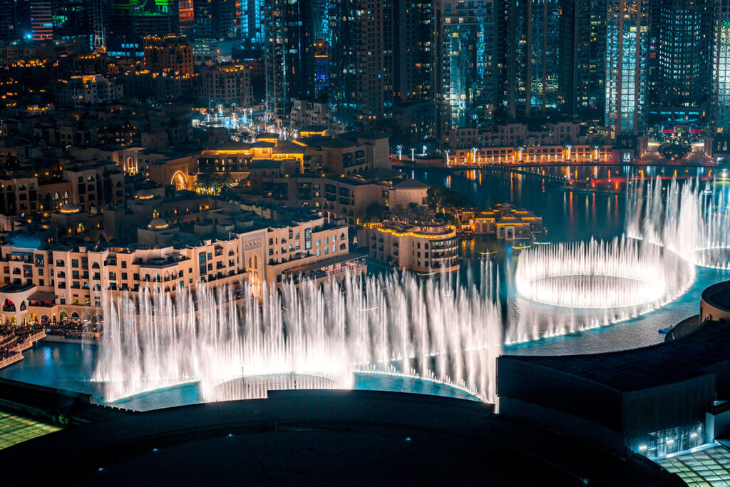 The Dubai Fountain in Downtown Dubai
