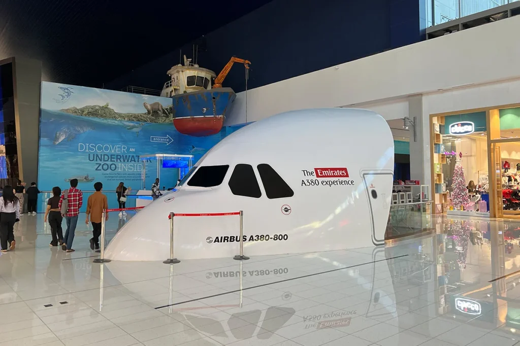 The Emirates A380 simulator in Dubai