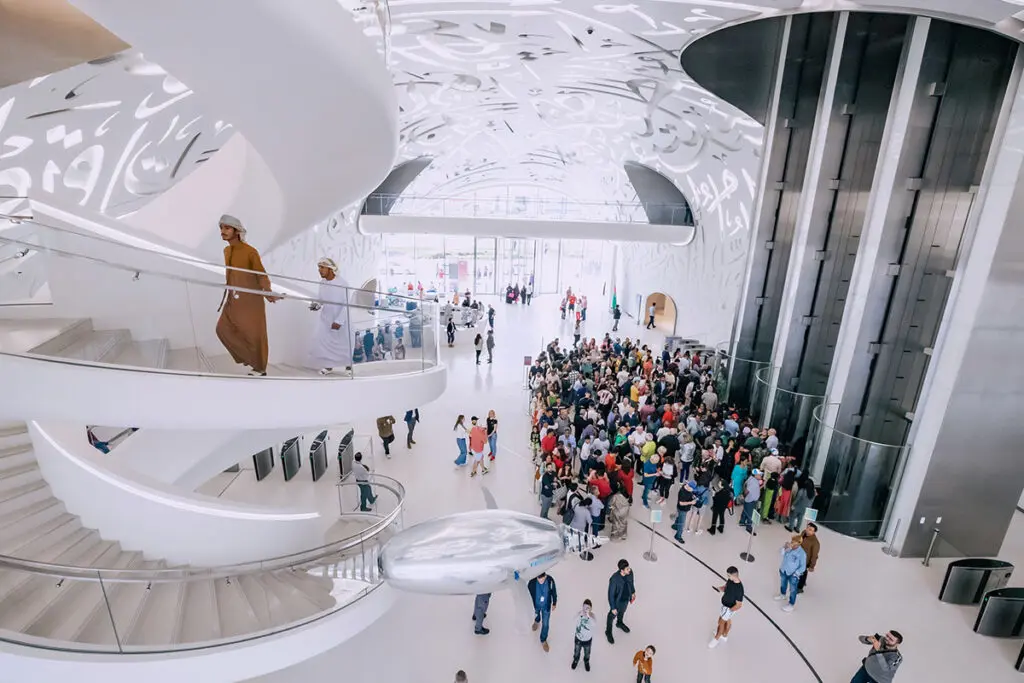 Interior of the Museum of the Future in Dubai