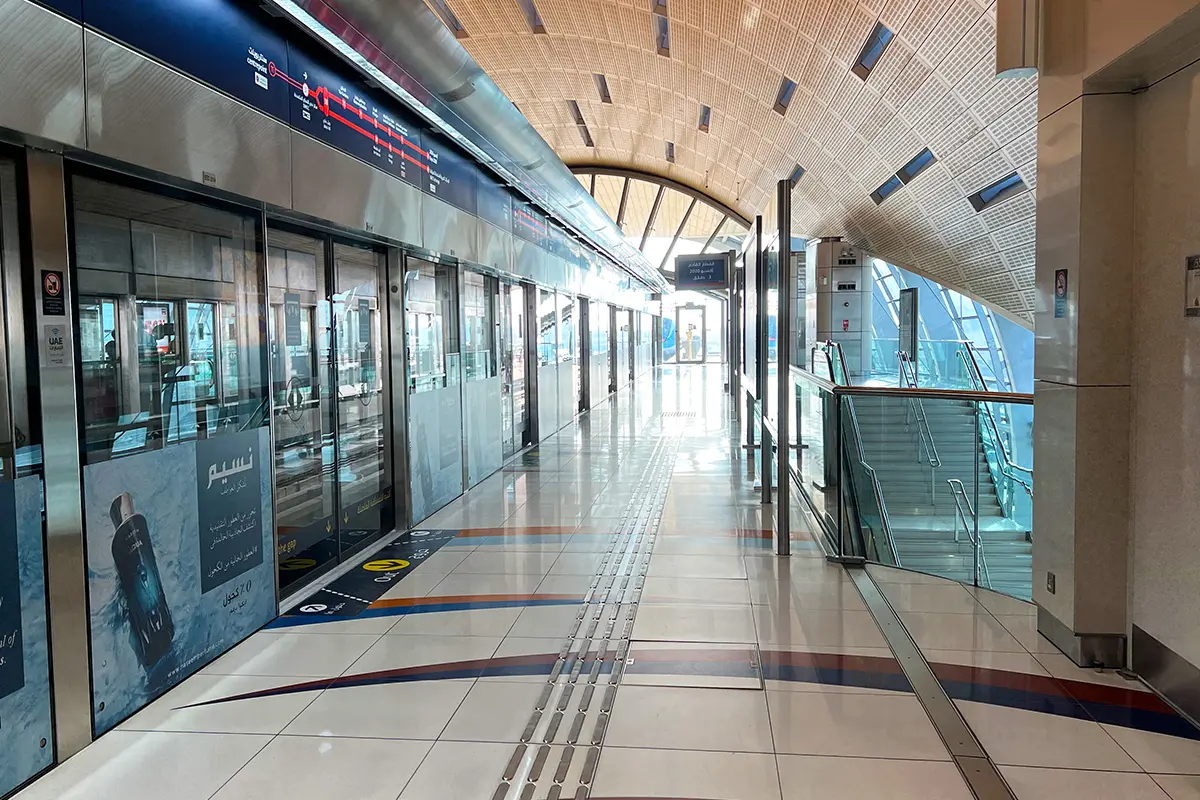Metro station in Dubai