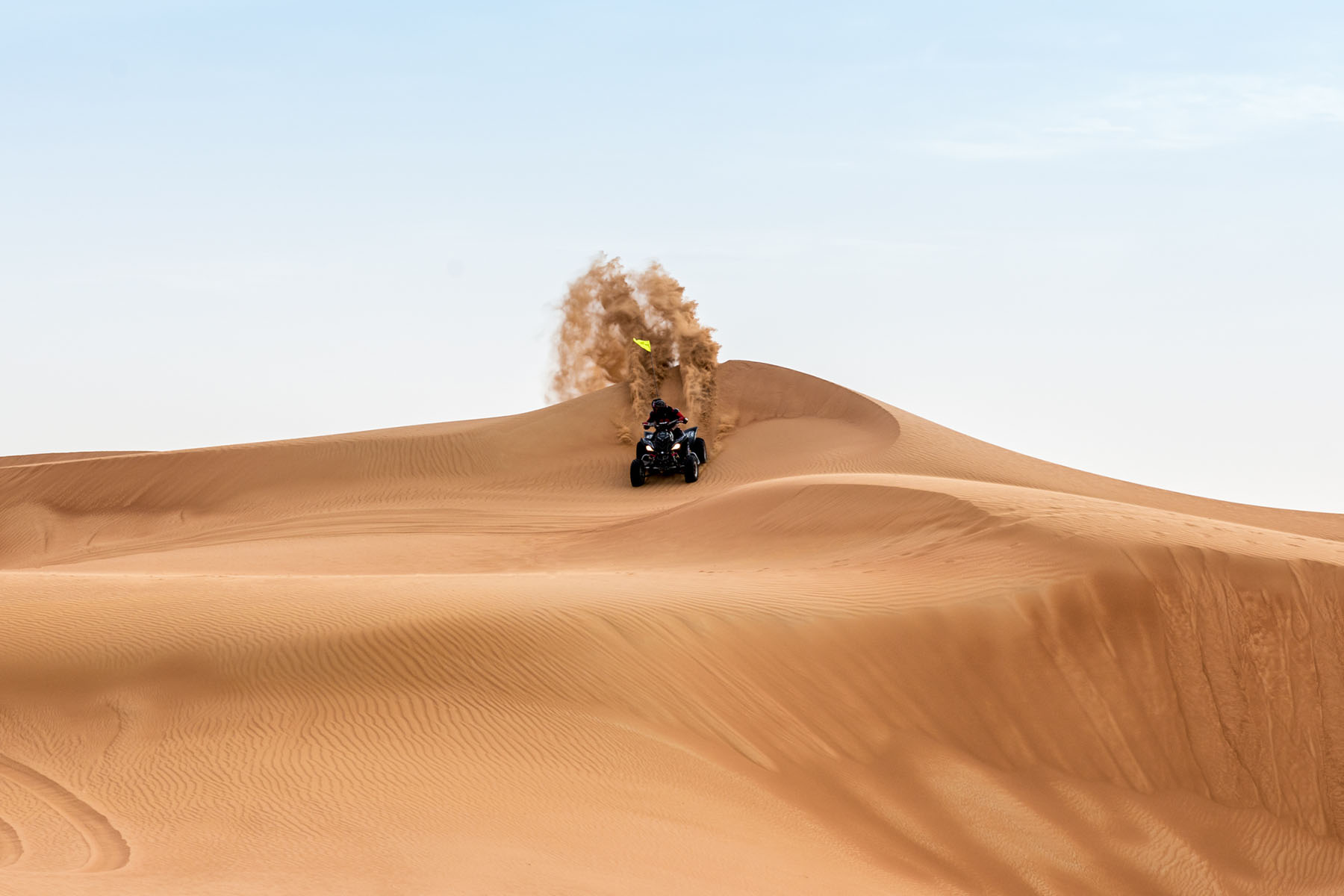 Quad driving in the desert of Dubai