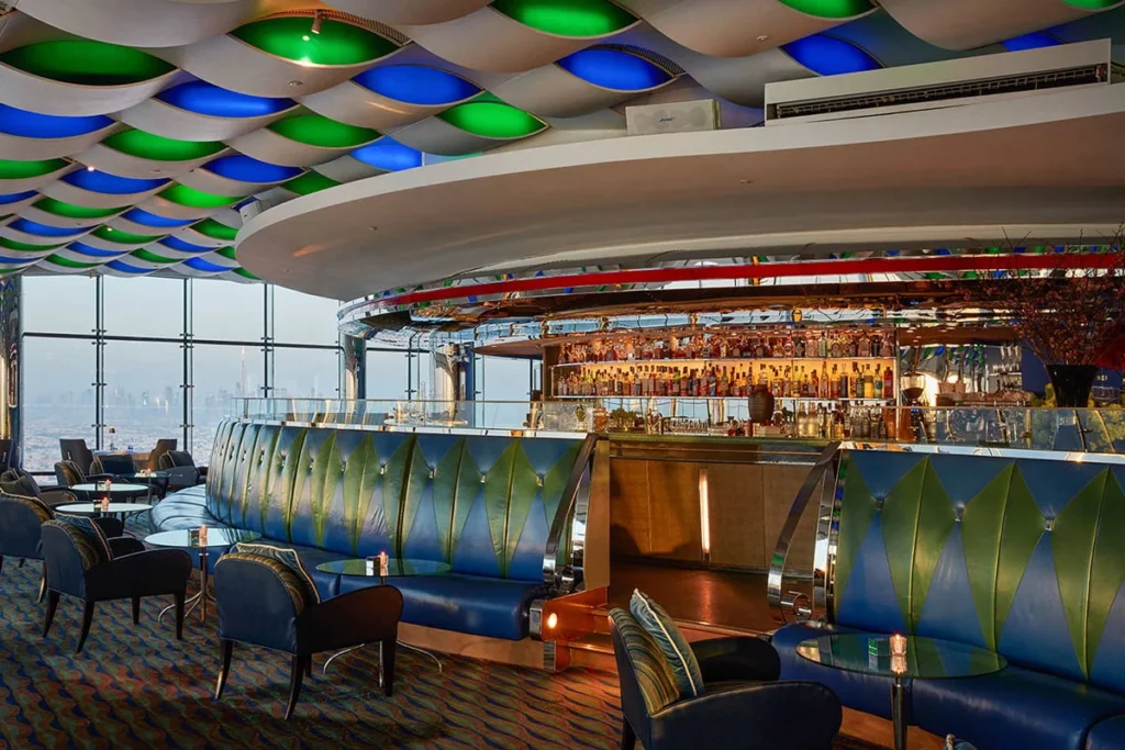 Skyviews bar in the Burj Al Arab in Dubai