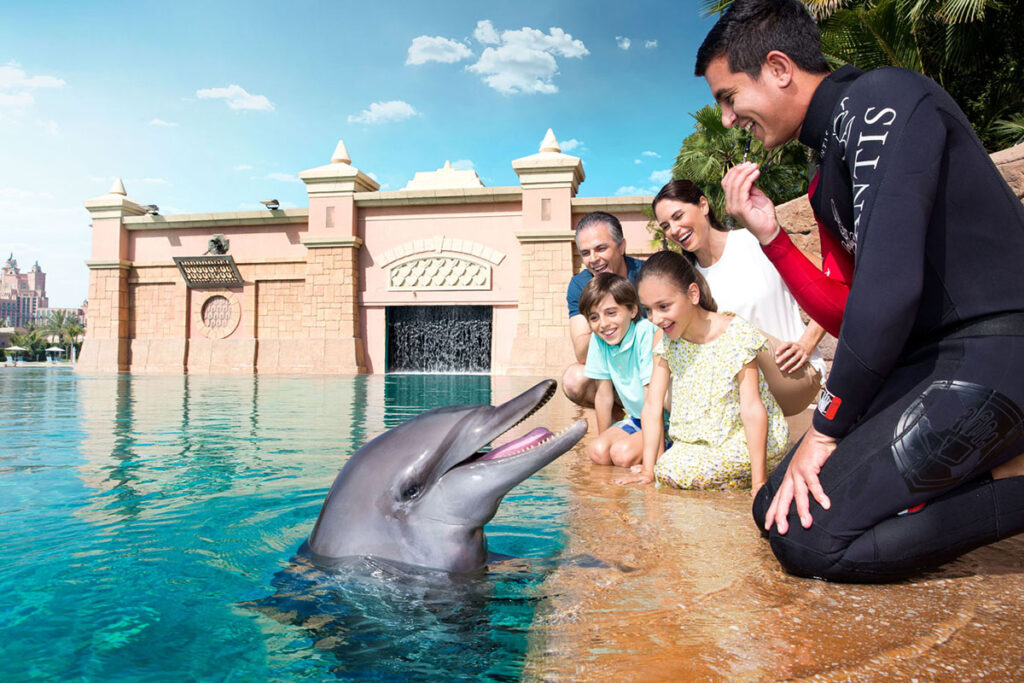 Swimming with dolphins in Dubai at Atlantis The Palm